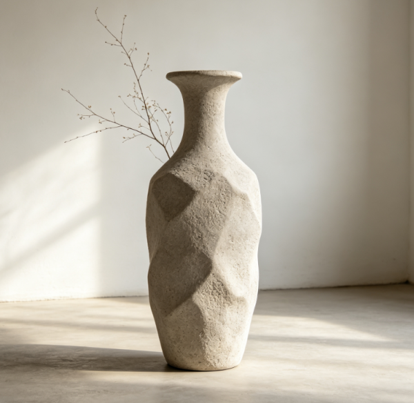 Nordic Texture Sandstone Art Floor Vase
