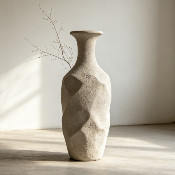Nordic Texture Sandstone Art Floor Vase