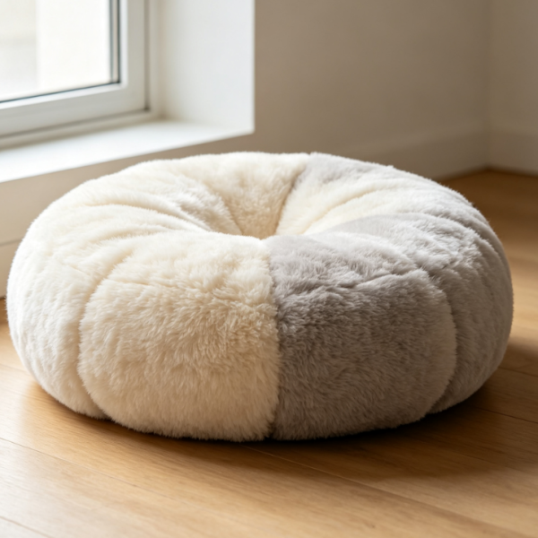 Soft Plush Round Window Cushion Stool